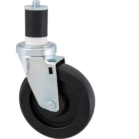 Component Hardware Caster, Stem (5"Od, Swvl, Black) C23-1450
